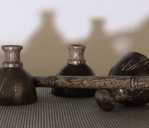 Cheppum Panthum Coconut Shell Cups and Wand set by Gary Kosnitzky